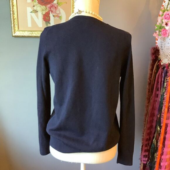 J. Crew Navy Wool Crew Neck Sweater - Picture 4 of 6